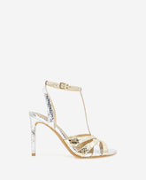 Kenneth Cole Shop Liona Metallic Snake Print Heel – Silver & Gold | KC