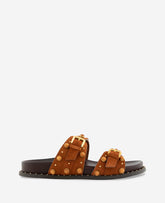 Kenneth Cole Deardra Suede Double Band Buckle Slide