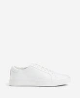 Kenneth Cole Women’s Leather Kam Sneaker | White Casual Lace-Up Shoe