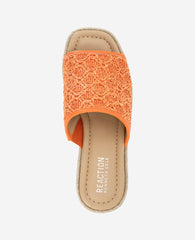 Kenneth Cole Shop Elissa Orange Raffia Platform Sandal | KC Reaction