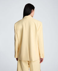Kenneth Cole Vision Twill Double Breasted Boyfriend Jacket