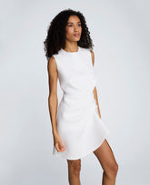 Kenneth Cole Draped Pleated Mini Cascading Detail Dress