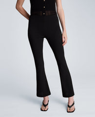 Kenneth Cole Textured Knit Pull On Flare Pant with Inner Short