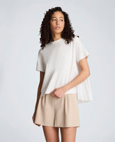 Kenneth Cole Pleated Asymmetrical Hem Tee – Pure White | Kenneth Cole