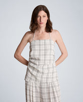 Kenneth Cole Halter Neck Bustier with Pleats at Waist
