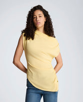 Kenneth Cole Asymmetrical Drape Neck Top