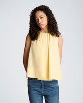 Kenneth Cole Paperbag Neck Sleeveless Tent Button Front Shirt