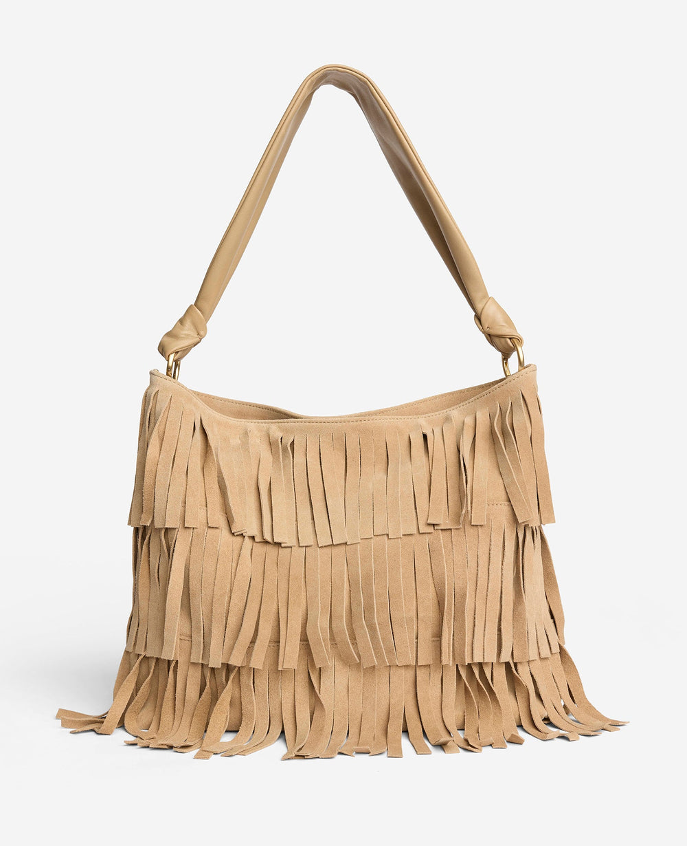 Kenneth Cole Fringe Slouch Hobo Bag