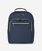 Kenneth Cole Shop Quilted 15.6" Laptop Backpack – Chelsea Chevron, Navy | KC