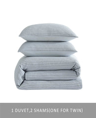 Kenneth Cole Solid Waffle Duvet Set