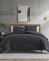Kenneth Cole Shop Black Herringbone Comforter Set – Soft & Stylish | KC