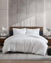 Kenneth Cole Reversible White Waffle Duvet Cover Set – Soft & Cozy | KC