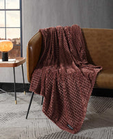Kenneth Cole Textured Solid Throw Blanket