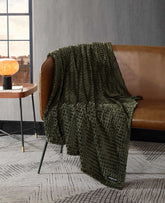 Kenneth Cole Textured Solid Throw Blanket