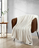 Kenneth Cole Faux Fur Solid Throw Blanket