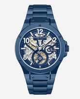 Kenneth Cole Skeleton Automatic Blue-IP Stainless Steel Bracelet Watch