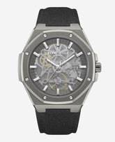 Kenneth Cole Skeleton Automatic Nylon Strap Watch