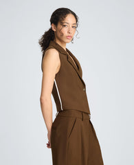 Kenneth Cole Fitted One Button Notch Collar Vest