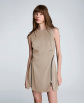 Kenneth Cole Zipper Detail Mini Dress