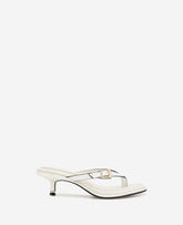 Kenneth Cole Gillie Cream Croco Kitten Heel Sandal – Buckle Style | KC