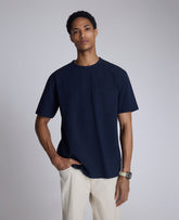 Kenneth Cole Shop Oversized Tee: Navy Crewneck, Stretch Cotton | KC