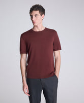 Kenneth Cole Shop Sweater Tee: Burgundy Knit, Lightweight Comfort | KC
