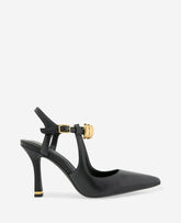 Kenneth Cole Romi Leather Hardware Ankle Slingback Heel