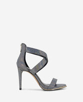 Kenneth Cole Brooke Cross Strap Heeled Sandal, Black Multi | Kenneth Cole