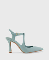 Kenneth Cole Romi Leather Ankle Slingback Heel