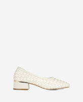 Kenneth Cole Birdie Ecru Woven Leather Pump – 1.5" Heel for Women