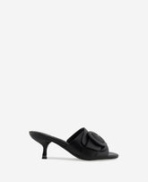 Kenneth Cole Shop Valentina Leather Kitten Heel Slide Sandal – Black | KC