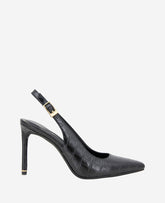 Kenneth Cole Quinnly Black Croco Slingback Stiletto Heel | Kenneth Cole