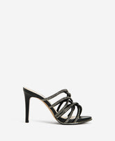 Kenneth Cole Brooke 95 Hematite Jeweled Heel – Twisted Strap | KC