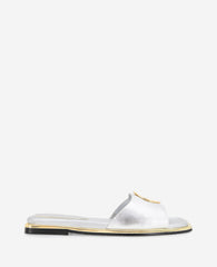 Kenneth Cole Shop Asher Silver Leather Metal Ring Sandal | Kenneth Cole