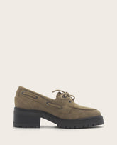 Kenneth Cole Gentle Souls Brigly Olive Suede Boat Shoe | Kenneth Cole