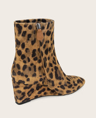 Kenneth Cole GENTLE SOULS - Nash Leopard Suede Side Zip Wedge Bootie