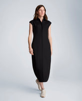 Kenneth Cole Bodice Pleat Midi Shirt Dress