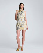 Kenneth Cole Cowl Mock Neck Dress