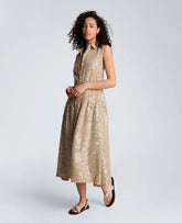 Kenneth Cole Curved Yoke Midi Shirt Dress