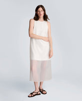 Kenneth Cole Sequin Sheer Overlay Crewneck Mini A-Line Dress