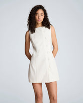 Kenneth Cole Boat Neck Sheath Mini Dress – Natural White | Kenneth Cole