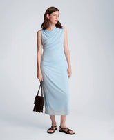 Kenneth Cole Shop Draped Midi Dress – Tranquil Blue | Kenneth Cole