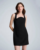 Kenneth Cole Sculpted Neck Mini Fit and Flare Dress