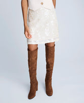 Kenneth Cole Shop Sequin Pull On Mini Skirt in Oyster | Kenneth Cole