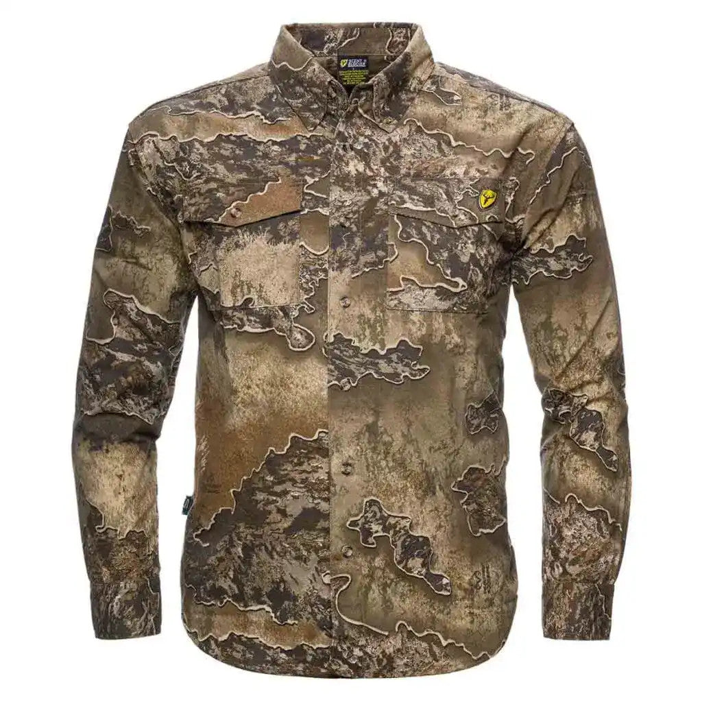 Realtree Blocker Outdoors Fused Cotton Field Shirt- Realtree Camo
