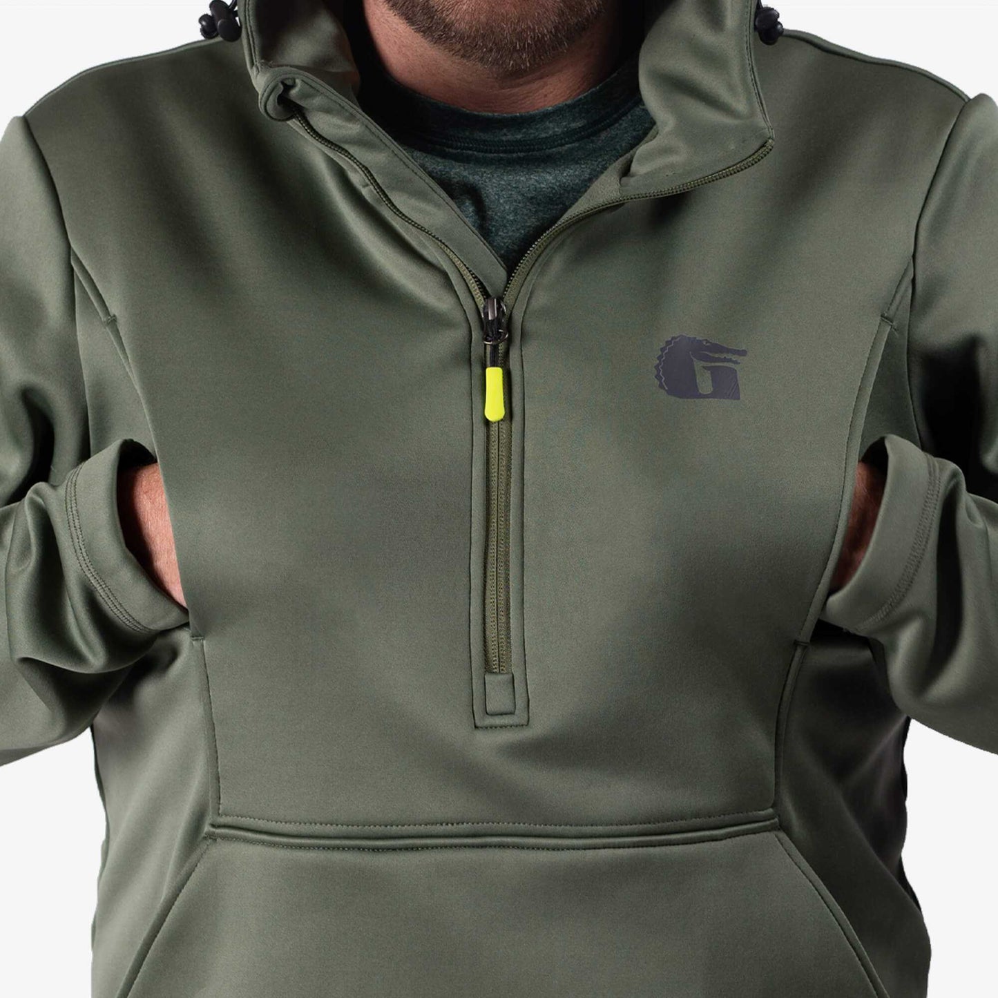 Realtree Gator Waders - Catahoula 1/2 Zip Camo Hoodie - Realtree MAX-7