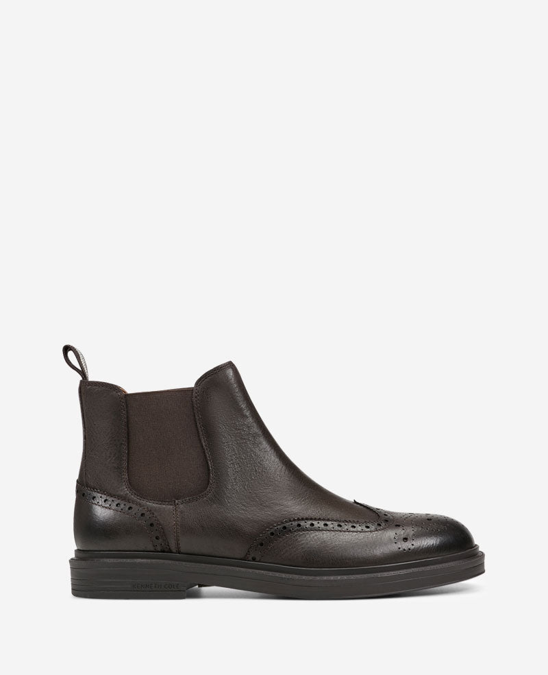 Kenneth Cole Frank Double Gore Wingtip Chelsea Boot