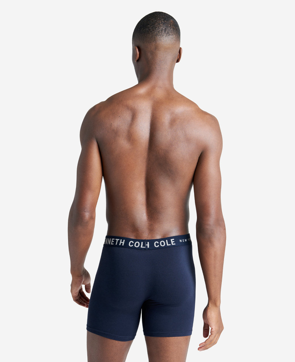 Kenneth Cole 3-Pack Boxer Briefs – Navy & Black Modal Stretch | KC