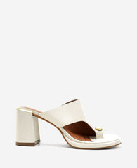 Kenneth Cole Syndika Leather Stone Toe Ring Heeled Sandal