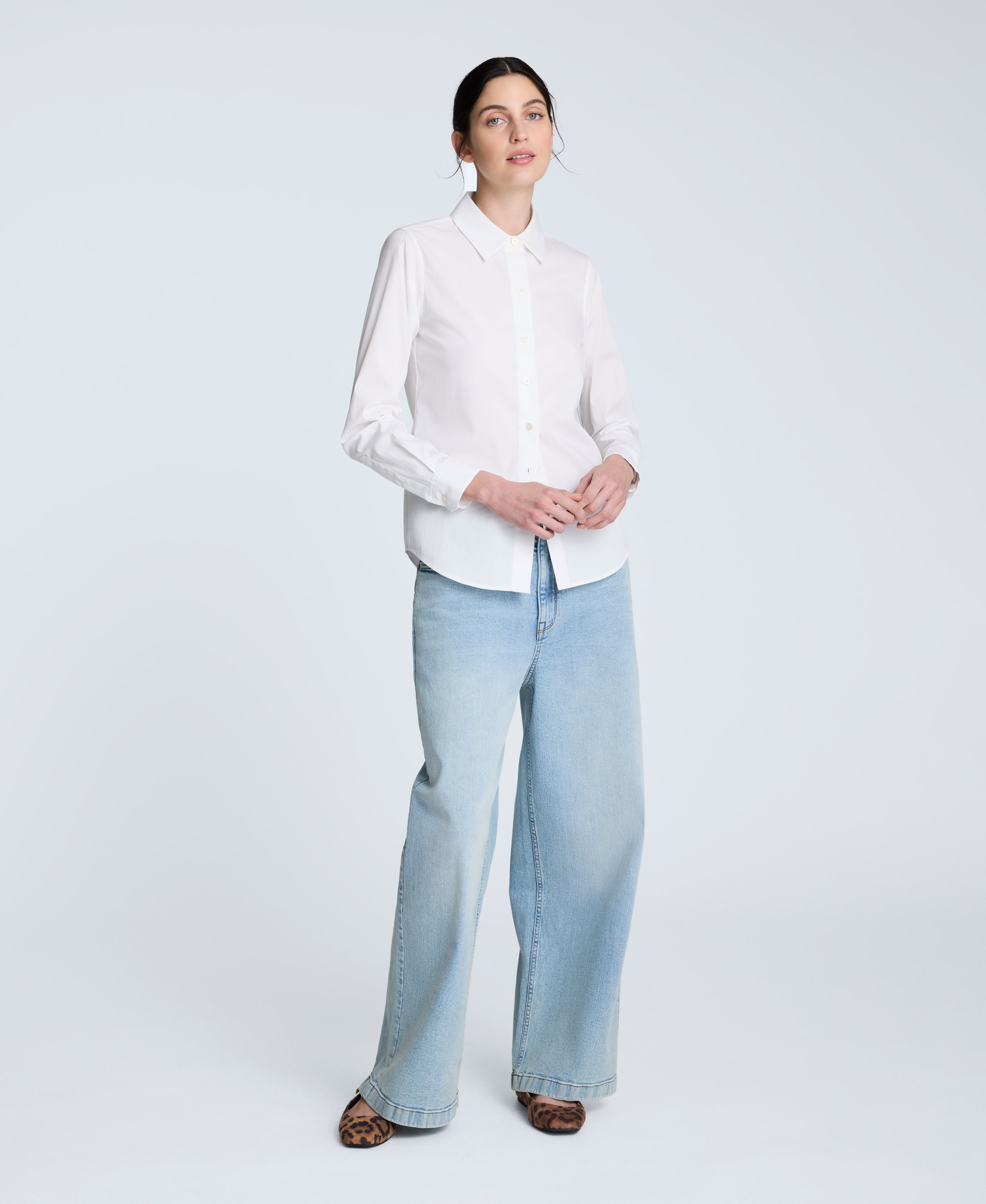 Kenneth Cole Poplin Button Front Shirt